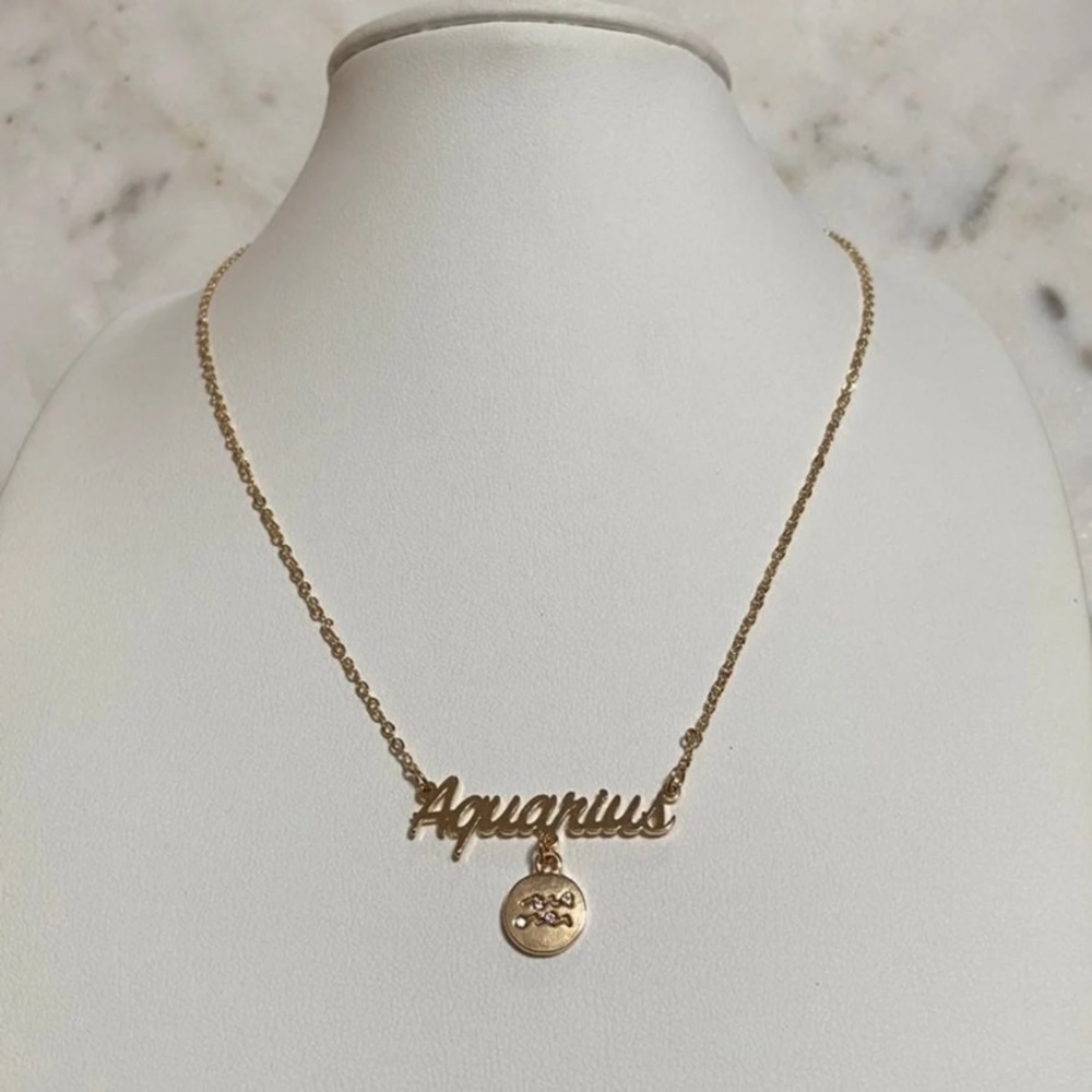 Aquarius Zodiac Necklace